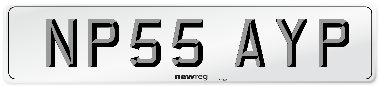 NP55 AYP Number Plate from New Reg
